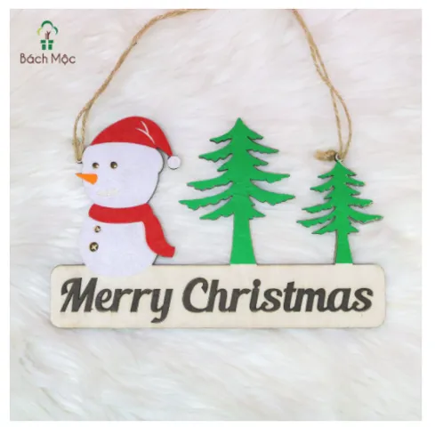 Bảng Gỗ Treo Tường Bách Mộc Chủ Đề Noel - Trang Trí Giáng Sinh Độc Đáo Cho Phòng Khách, Phòng Đọc Sách, Cửa Hàng