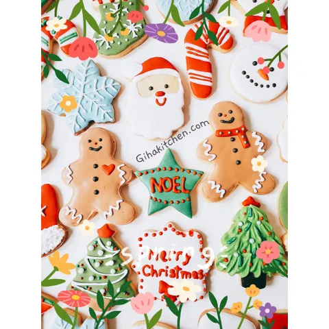 Set Bánh Cookie Giáng Sinh Kèm Hộp Xinh Xắn - Món Quà Ý Nghĩa Cho Gia Đình Mùa Noel - Trang Trí Bắt Mắt, Hương Vani Thơm Ngào Ngạt