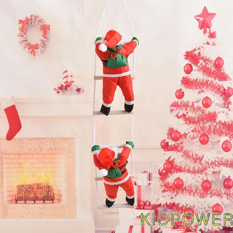 Ông Già Noel Leo Thang Trang Trí Giáng Sinh - Phụ Kiện Trang Trí Cây Thông, Nhà Cửa Đầy Sắc Màu Thú Vị 30cm