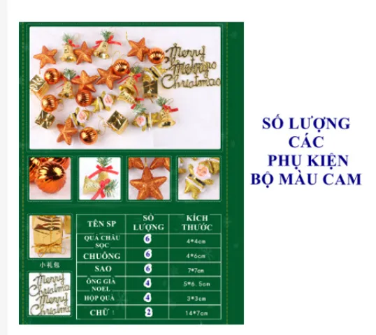 Bộ Phụ Kiện Trang Trí Noel Nhiều Màu Sắc - Trang Trí Cây Thông Giáng Sinh Đa Dạng, Sống Động Cho Ngôi Nhà Bạn