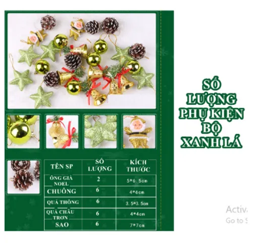 Bộ Phụ Kiện Trang Trí Noel Nhiều Màu Sắc - Trang Trí Cây Thông Giáng Sinh Đa Dạng, Sống Động Cho Ngôi Nhà Bạn