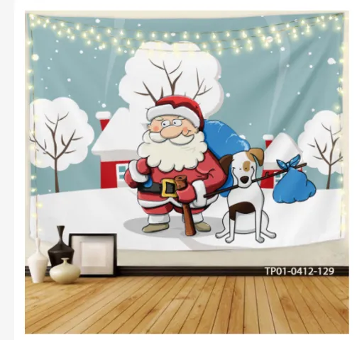 Tranh Vải 3D Cao Cấp Treo Tường Noel - Hình Ảnh Sắc Nét, Tặng Móc Treo và Miếng Dán, Trang Trí Nhà Cửa Lung Linh