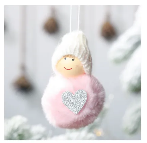 Set 3 Búp Bê Bông Treo Trang Trí Họa Tiết Trái Tim Đáng Yêu - Decor Nhà Cửa Mềm Mại, Nhiều Màu sắc