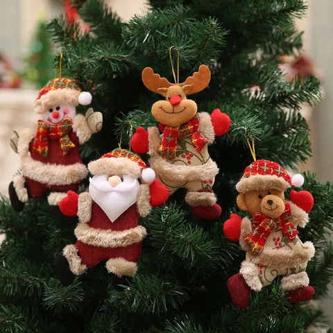 Set 3 Búp Bê Vải Bông Đáng Yêu Treo Trang Trí Giáng Sinh - Đồ Trang Trí Noel Cho Ngôi Nhà Ấm Áp