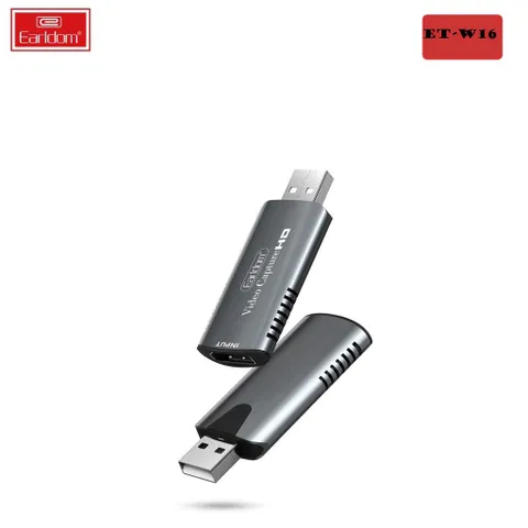 Cáp HDMI Đa Năng USB Earldom W16 - Chuyển Đổi Hình Ảnh Siêu Nét 4K & Livestream Điện Thoại, Laptop lên Mạng Xã Hội