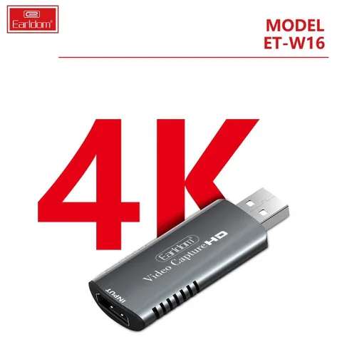 Cáp HDMI Đa Năng USB Earldom W16 - Chuyển Đổi Hình Ảnh Siêu Nét 4K & Livestream Điện Thoại, Laptop lên Mạng Xã Hội