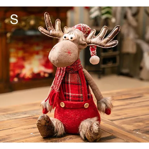 Búp Bê Tuần Lộc Bằng Vải Trang Trí Noel - Décor Giáng Sinh Dễ Thương, Quà Tặng Thú Vị Cho Mùa Lễ Hội