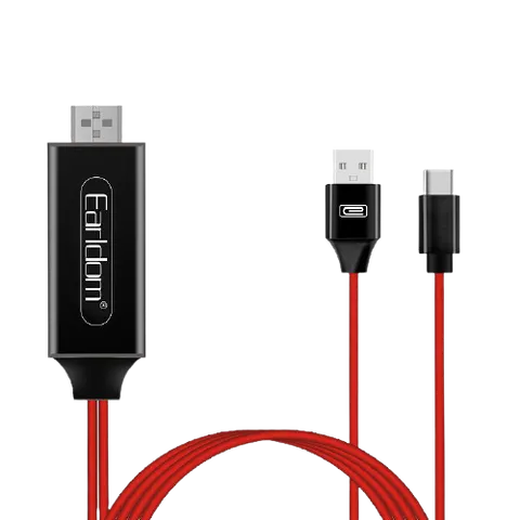 Cáp HDMI Type C Earldom W12 4K cho Android - Kết Nối Tivi, Màn Hình, Máy Chiếu - Chất lượng Hình Ảnh Sống Động