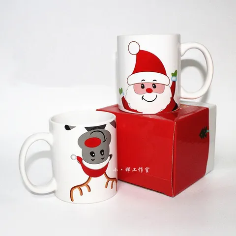 Cốc Sứ Quà Tặng Giáng Sinh Merry Christmas - Đồ Uống Hình Tuần Lộc, Ông Già Noel - Quà Tặng Ý Nghĩa Cho Mùa Giáng Sinh