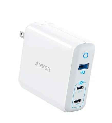 Củ sạc Anker PowerPort 3 cổng 65W (2PD-1IQ) - Sạc nhanh USB-C và USB-A, Thiết kế nhỏ gọn, Tiện lợi cho du lịch và sử dụng hàng ngày