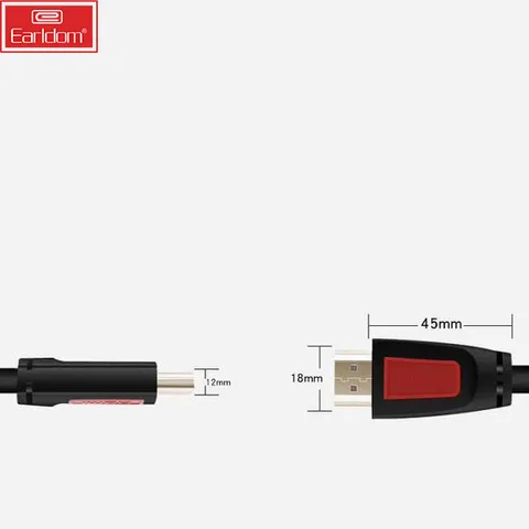 Dây Cáp HDMI Earldom W09 3m/5m - Độ Phân Giải Full HD Chất Lượng Cao Kết Nối Máy Tính Tivi, Máy Chiếu