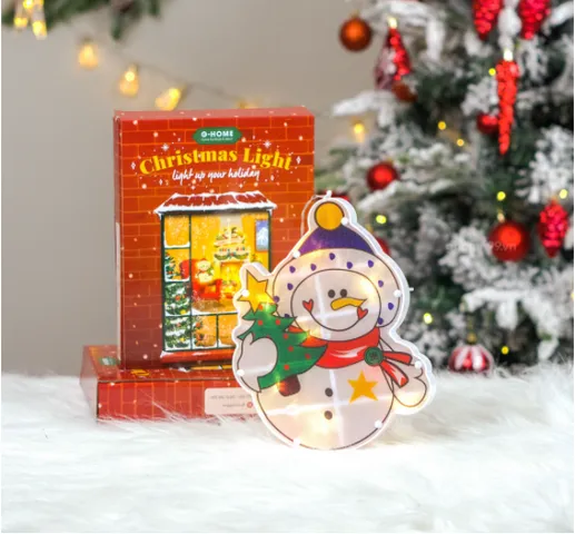 Đèn Led Trang Trí Tường Giáng Sinh Hình Người Tuyết - Ánh Sáng Lấp Lánh, Độc Đáo Cho Không Gian Lễ Hội