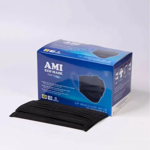 Hộp 50 Khẩu Trang Y Tế 4 Lớp Kháng Khuẩn AMI - Đạt Tiêu Chuẩn Bộ Y Tế, Lọc Bụi & Vi Khuẩn, An Toàn Cho Sức Khỏe