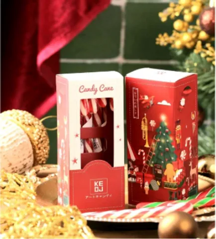 Hộp Kẹo Gậy Giáng Sinh 5 Cây Chữ J - Trang Trí Cây Thông Noel, Giáng Sinh Ấm Áp, Phụ Kiện Decoration Cho Ngày Lễ