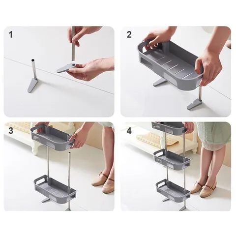 Kệ Gác Đa Năng Eurohome - Giúp Ngăn Nắp Phòng Tắm, Nhà Bếp, Thiết Kế Nhỏ Gọn, Dễ Dàng Lắp Đặt Không Cần Khoan Tường