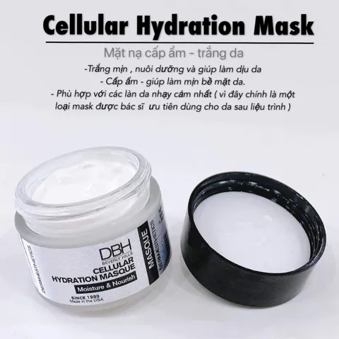 Mặt nạ DBH Cellular Hydration Masque - Giải pháp siêu cấp ẩm phục hồi cho da khô và nhạy cảm, chứa dưỡng chất thiên nhiên an toàn