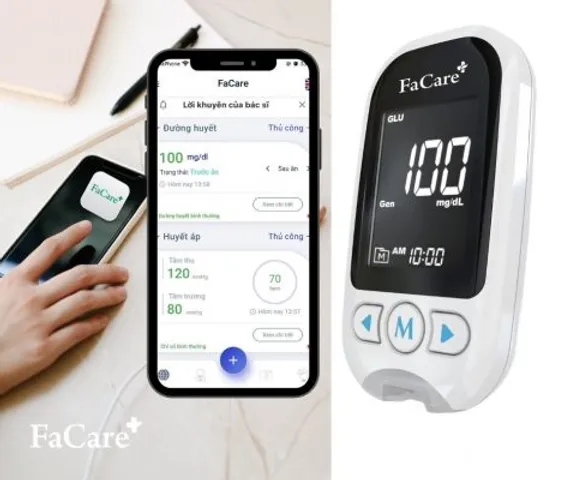 Máy Đo Kiểm Tra Sức Khỏe FaCare FC-M168 Bluetooth 5 trong 1 - Đo Đường Huyết, Cholesterol, Lactate, Ketone - Thiết Bị Y Tế Thông Minh Tại Nhà
