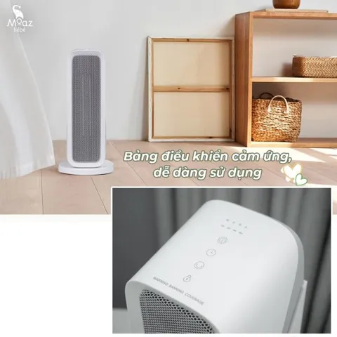 Máy Sưởi Đa Năng Moaz BéBé MB034 - Xoay Tự Động, Thiết Kế Hiện Đại, 3 Chế Độ Gió, An Toàn Cho Gia Đình, Bảo Hành 12 Tháng