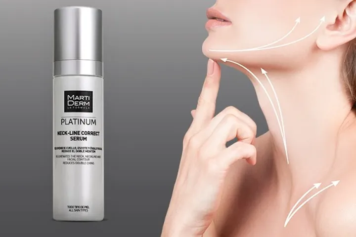 Serum Dưỡng Trẻ Hóa Da Vùng Cổ Martiderm Platinum Neck Line Correct - Chống Nếp Nhăn, Nâng Cơ, Giảm Chảy Xệ, Đem Lại Da Săn Chắc, Mịn Màng 50ml
