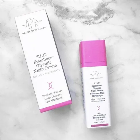 Serum phục hồi da Drunk Elephant T.L.C. Framboos Glycolic 30ml - Chăm sóc da mụn, cấp ẩm và làm sạch sâu hiệu quả