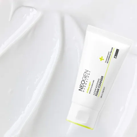 Sữa Rửa Mặt Neogen Dermalogy A-Clear Aid Soothing Foam Cleanser 100ml - Giải Pháp Dưỡng Ẩm và Ngăn Ngừa Mụn Cho Da Nhạy Cảm