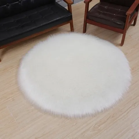 Thảm Lông Tròn Siêu Mềm Trang Trí Phòng Ngủ, Phòng Khách - Chất Liệu Cao Cấp, Phong Cách Đơn Giản, Nhiều Màu Sắc