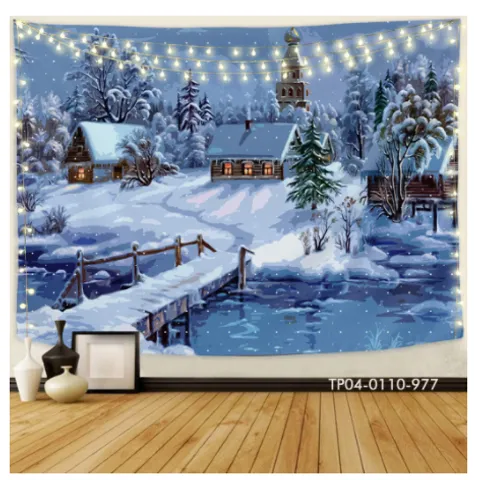 Tranh Vải In 3D Treo Tường Trang Trí Nghệ Thuật Chủ Đề Noel - Hình Ảnh Sắc Nét, Chất Liệu Cao Cấp, Phù Hợp Mọi Không Gian