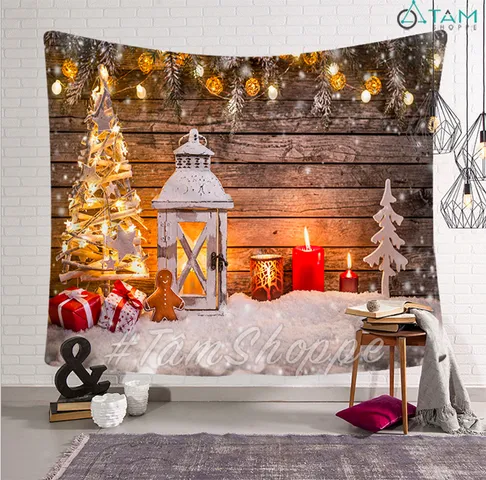 Tranh Vải In 3D Treo Tường Trang Trí Nghệ Thuật Chủ Đề Noel - Hình Ảnh Sắc Nét, Chất Liệu Cao Cấp, Phù Hợp Mọi Không Gian