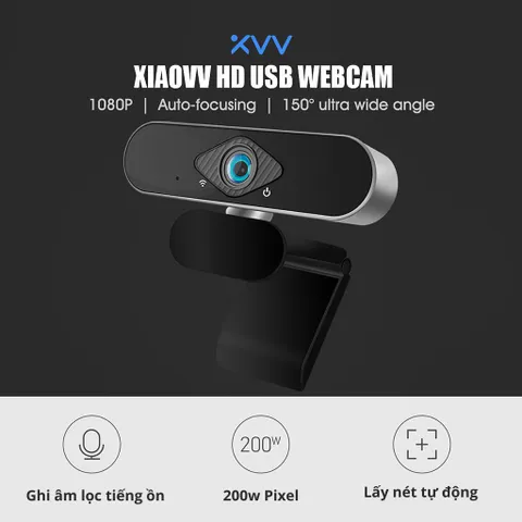 Webcam Xiaomi Youpin Xiaovv FullHD 1080P XVV-6320S-USB - Camera Chất Lượng Cao, Góc Rộng 150° Hỗ Trợ Họp Trực Tuyến