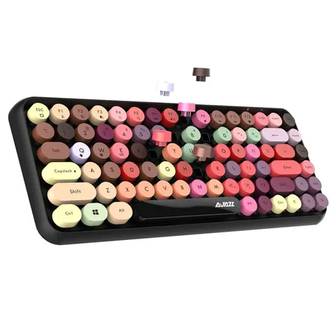 Bàn Phím Mini Không Dây Giả Cơ Ajazz 308i - Phong Cách Cổ Điển, 84 Phím, Thiết Kế Độc Đáo Nhiều Màu Sắc