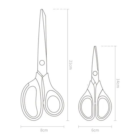 Bộ 2 kéo titanium Xiaomi Youpin Huohou HU0030 - Kéo sắc bén đa năng cho nhà bếp, bền và dễ sử dụng, phụ kiện thiết yếu cho mọi gia đình