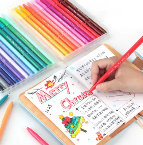 Bộ 5 bút màu Monami Plus Pen 3000 - Bút viết thanh đậm nhiều màu, dụng cụ học tập sáng tạo cho trẻ em