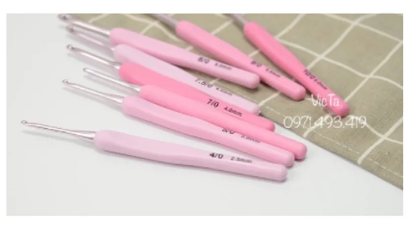 Bộ 8 Kim Móc Tulip Chất Lượng Cao, Mũi 2.5mm đến 6mm - Dụng Cụ Móc Len Đẹp, Tiện Dụng, Phụ Kiện Sáng Tạo Nội Thất