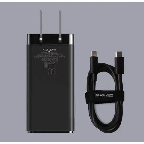 Bộ củ và cáp sạc nhanh Baseus GaN2 Pro QC 65W - Sạc đồng thời 3 thiết bị, công nghệ sạc Quick Charger, tương thích nhiều loại điện thoại