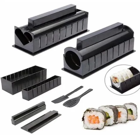 Bộ Dụng Cụ Làm Sushi 10 Món Cao Cấp - Thiết Kế Tiện Lợi Dễ Dùng Tại Nhà, Khuôn Hình Đẹp Mắt