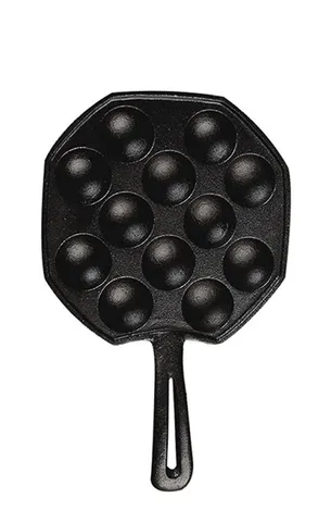 Chảo Nướng Bánh Takoyaki Không Dính 12 Lỗ - Dụng Cụ Làm Bánh Nhật Bản Bằng Hợp Kim Chất Lượng Cao