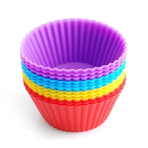 Combo 10 Khuôn Bánh Muffin Silicon Đường Kính 7cm - Dụng Cụ Làm Bánh Chịu Nhiệt, Đa Năng, Giúp Tạo Ra Những Chiếc Bánh Hoàn Hảo