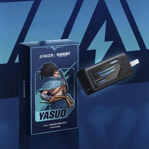 Củ Sạc Anker Powerport III 3 Cổng 65W Yasuo - Sạc Nhanh Đầu Ra Cao, Thiết Kế Phiên Bản Giới Hạn Liên Minh Huyền Thoại