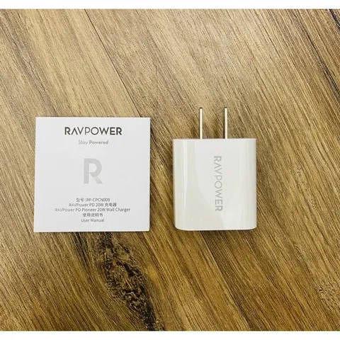 Củ Sạc Nhanh PD 20W RAVPower RP-CPCN009 Tương Thích iPhone, iPad, Samsung - Sạc Nhanh USB-C Chất Lượng Cao