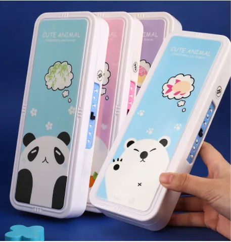 Hộp Bút Học Sinh Đa Năng Khóa Mật Khẩu - Thiết Kế 2 Tầng An Toàn, Chất Liệu Nhựa ABS Bền Chắc, Đồ Dùng Học Tập Tiện Lợi