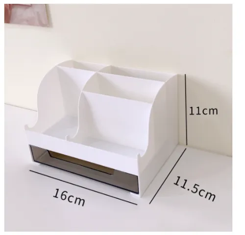 Khay Đựng Mỹ Phẩm Để Bàn Nhựa Chắc Chắn Có Ngăn Kéo, Nhiều Tầng Tiện Lợi Cho Bàn Trang Điểm Gọn Gàng Hơn