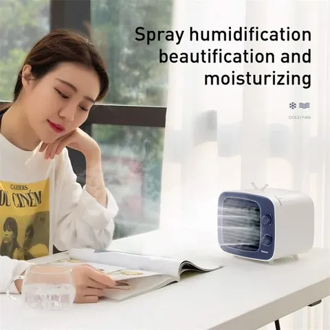 Quạt để bàn Baseus Time CXTM-23 - Quạt mini làm mát không gian, kiểu dáng hiện đại, công nghệ tỏa hơi nước, tiết kiệm không gian