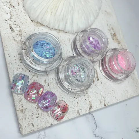Set 4 Hũ Màu Nail Kim Tuyến Lấp Lánh - Trang Trí Móng Tay Độc Đáo, Nhiều Màu Sắc Cho Bộ Móng Xinh Xắn