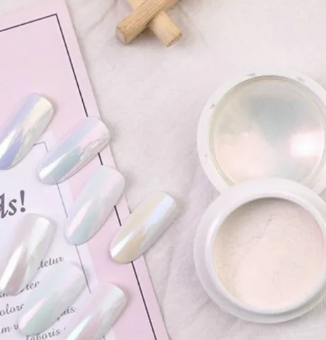 Set 6 Hộp Bột Tráng Gương Ánh Ngọc Trai Làm Nail - Phụ Kiện Làm Móng Độc Đáo, Dễ Phối Màu, Chất Lượng Cao