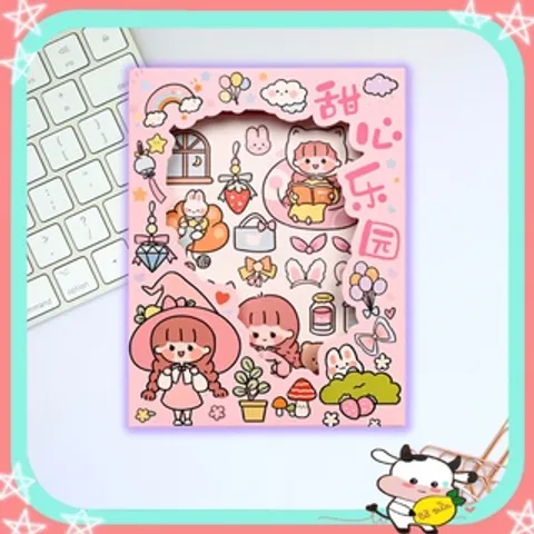 Set 200 Tấm Stickers Hình Dán Anime Dễ Thương Trang Trí Sổ Tay, Góc Học Tập - Chất Liệu Giấy và PET Chống Nước