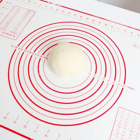 Thảm Silicon Đa Chức Năng Làm Bánh Pizza, Bánh Ngọt - Dụng Cụ Cán Bột An Toàn Tiện Nghi, Dễ Dàng Vệ Sinh, Kích Thước 60x40cm
