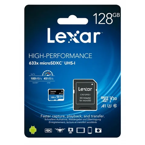 Thẻ Nhớ MicroSD Lexar 32GB/64GB/128GB - Tốc Độ Cao Class 10 Cho Camera và Điện Thoại, Tương Thích Đầy Đủ, Chất Lượng Cao