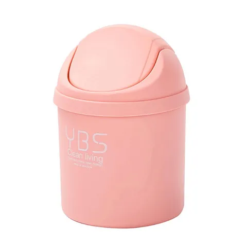 Thùng Rác Mini YBS Có Nắp Đậy - Thiết Kế Nhỏ Gọn Để Bàn Văn Phòng, Hộp Đựng Bút Tiện Lợi, 4 Màu Sắc Tùy Chọn