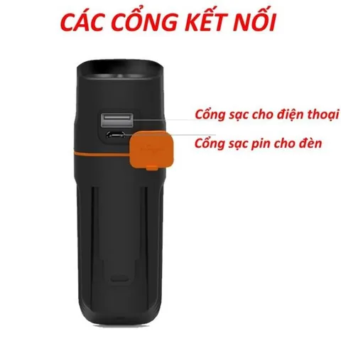 Đèn Xe Đạp 3 Mắt LED Chống Nước Siêu Sáng - Đèn Pin Sạc USB Tiện Lợi, Tích Hợp Sạc Dự Phòng Cho Điện Thoại