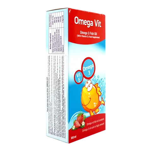 Siro Omega Vit Đỏ - Bổ Sung Omega 3, EPA, DHA & Vitamin E Cho Trẻ Sơ Sinh Đến 10 Tuổi, Tăng Cường Phát Triển Trí Não Và Thị Lực